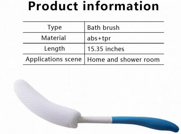 Magideal Vinyl Quote Me Long Anti-Slip Curve Handled Bath Body Brush, Easy