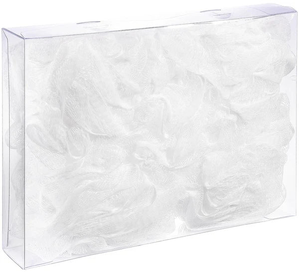 Bundle of 5 Exfoliating Sponges - Bath & Shower Puff Body Brush Scrub Mesh Ball