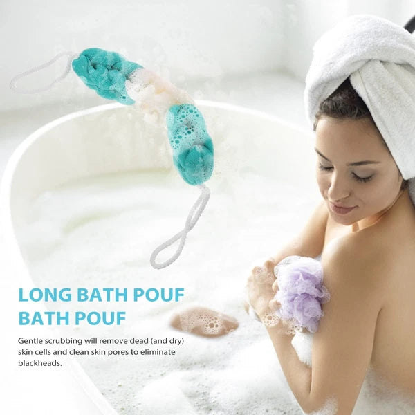 3 Pcs Back Scrubber Bath Towel Man Exfoliating Shower Pouf Loofah Body