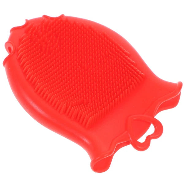 Silicone Shampoo Brush Bath Shower Child Toddler Baby Body Exfoliator