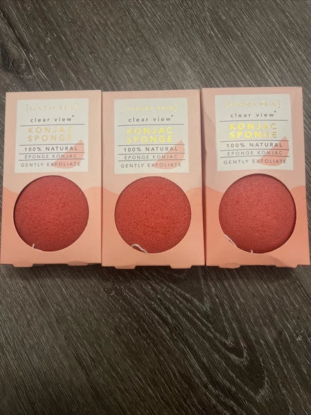 Bath Sponges Exfoliate Natural Gently Body Konjac 3pc