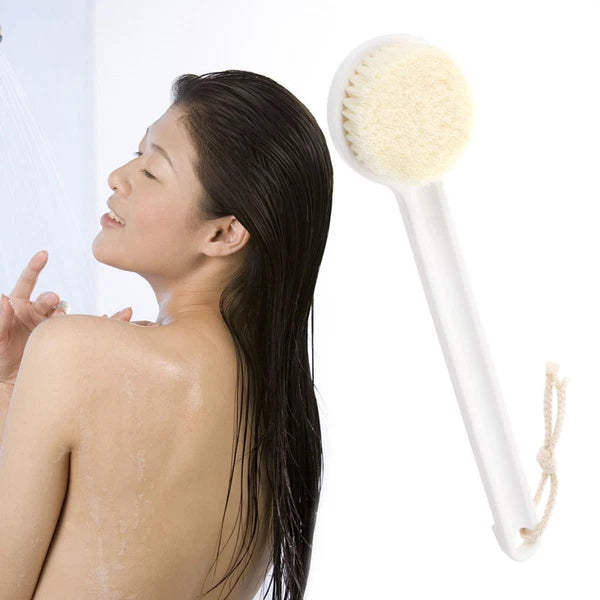 Long Handle Bath Scrubber Printed Exfoliating Shower Brush (Scenery)