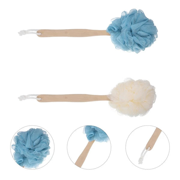 2 Pcs Bath Brushes for Shower Cleaning Bathing with Long Handle