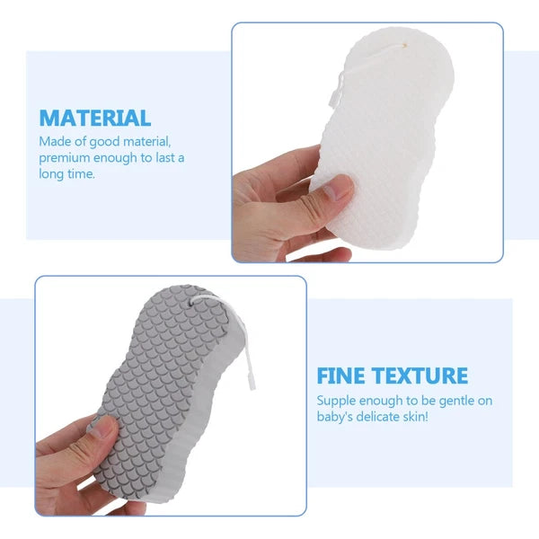 2 Pcs Baby Bath Sponge Child Toddler Shower Scrub Brush for Body Scrubber