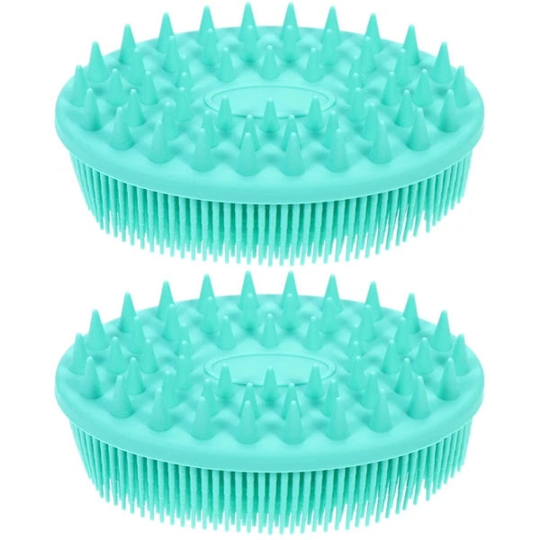 2 Pieces Silicone Bath Brush Bathing Accessories Shower