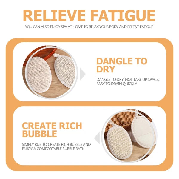 6 Pcs Bath Scrubber Baby Body Scrubbing Brush Shower Sponge Exfoliating