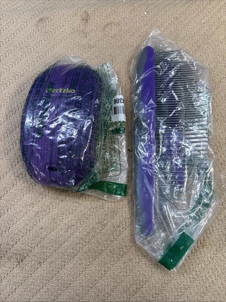 Hertzko Bath/Massage Brush And Comb Set for Shampooing & Massaging Dogs Cats NOB