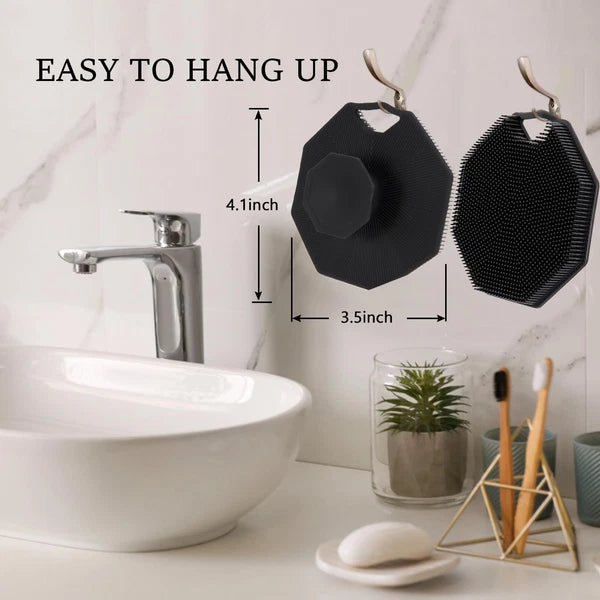 2Pack Silicone Body Scrubber Exfoliating Body Buffer with Handle for Shower