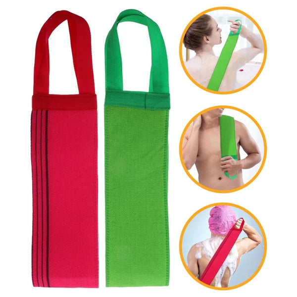 2 Pcs Bath Towel Back Brush for Shower Women Asian Exfoliating Washcloth