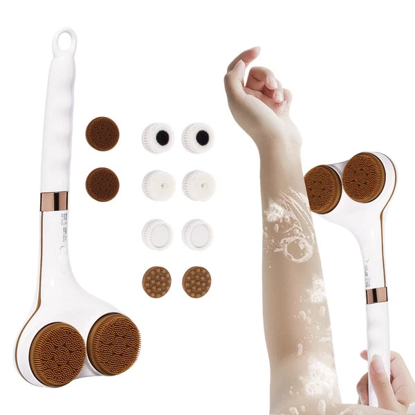 Electric Bath Brush Rotation Electric Spin Double Head Scrubber Body Bath Brush