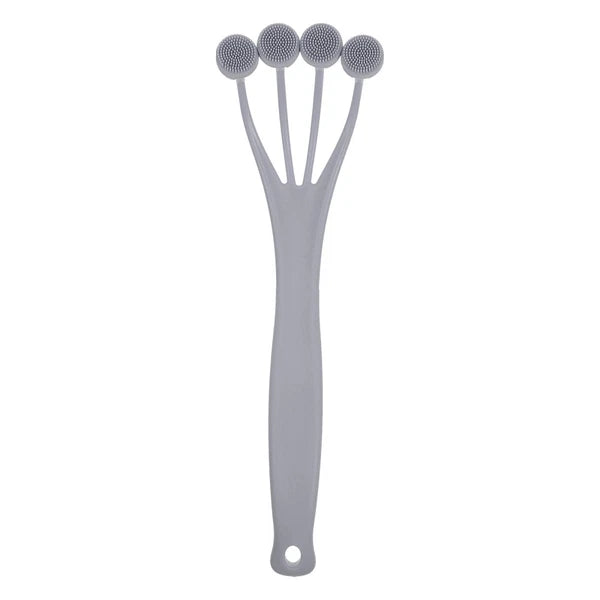 4 Pack Exfoliating Bath Brush Scrubbing with Handle Body Scrubber for Shower