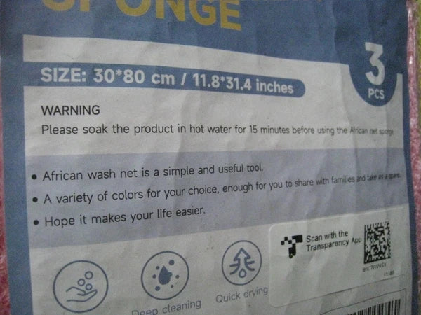 Metene African Net Sponge 5 NEW packs of 3 (11x31 in.) vacuum sealed GREAT GIFTS