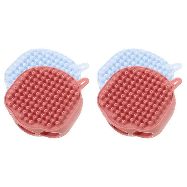 2 Pcs Shampoo Bath Brush Child Exfoliating Body Silicone Shower for