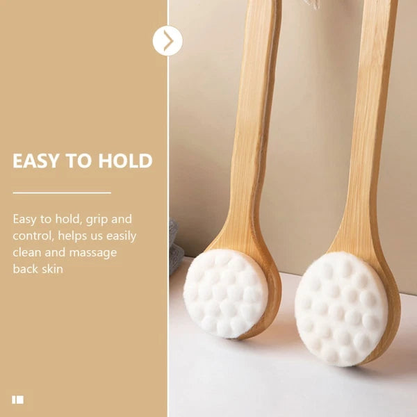 Long Handle Back Rubbing Cat Claw Brush Body Shower Exfoliator for Bath
