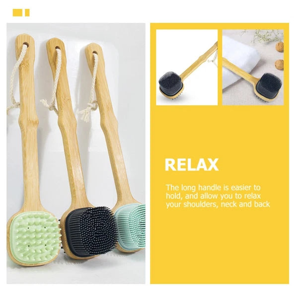 Bath Brush Silicone Body Shower Exfoliating Back Scrubber Miss for