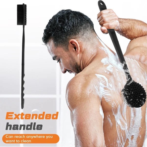 4 Pack Scrubber Anti Slip for Shower, 15 Inch Soft Silicone Bath Body Brush B...