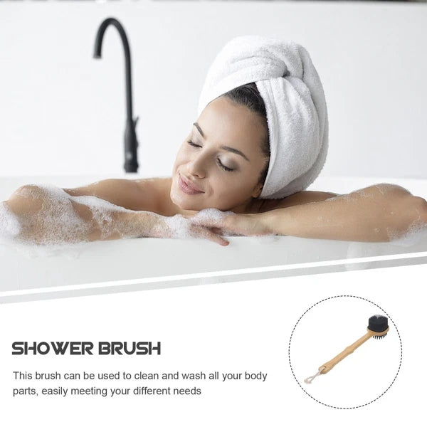 Bath Brush Exfoliating Back Scrubber Elderly Miss Long Handled Shower for Body