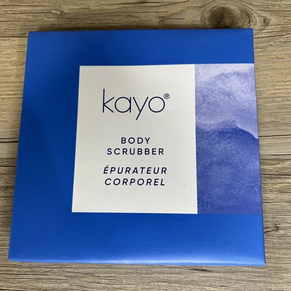 NEW KAYO Body Scrubber - Spa Shower Bath Exfoliate Massage Soft Sided Blue - NIB