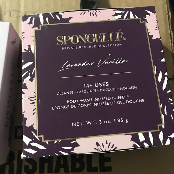 Spongellé Body Wash Infused Buffer - Lavender Vanilla  And Lavender 14/18+ Uses
