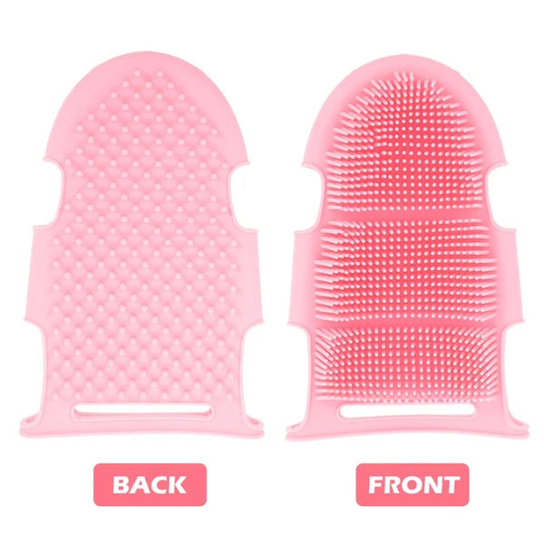 2 Pcs Bath Brush Child Soft Silicone Body Scrubber Shower Loofah