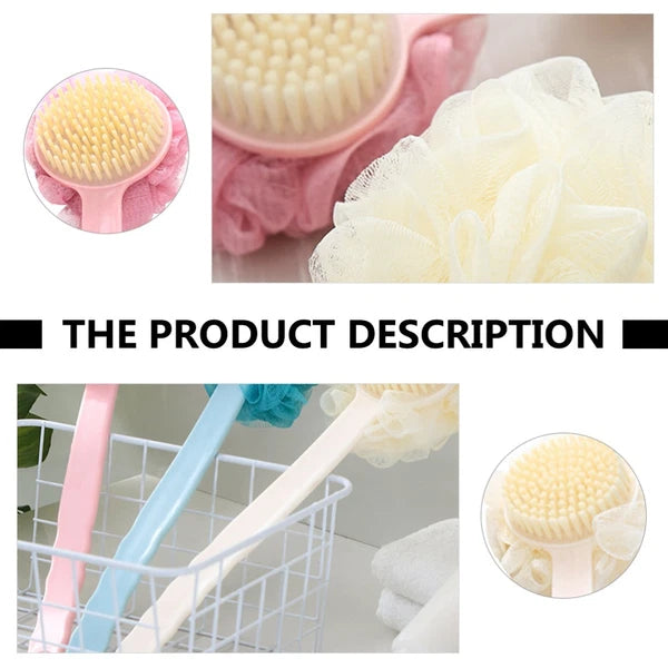 2 Pcs Back Rub Bath Brush Elderly Exfoliator for Shower Scrubber