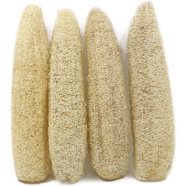 4 Pcs Natural Loofah Sponges Organic Luffa Bath Shower Sponge Exfoliating Body
