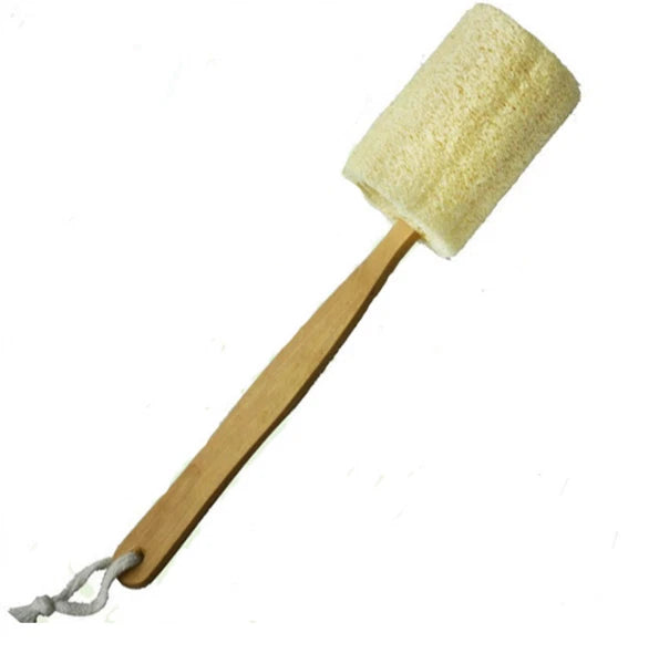 Wooden Natural Sponge Loofah Back Scrubber Brush Bath
